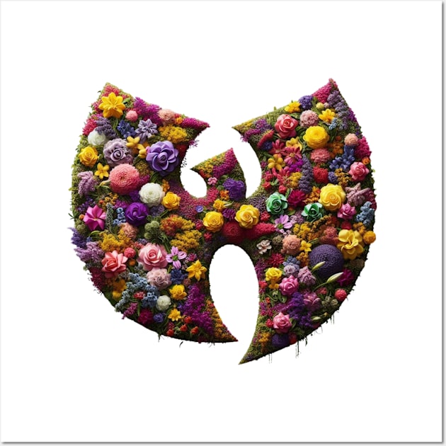 Wutang logo serval flowers effect Wall Art by thestaroflove